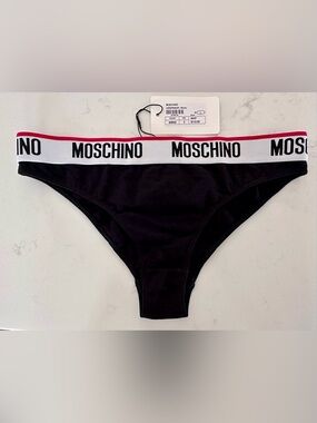 Women’s Moschino Bikini Brief (not thong) with Logo Size L NWT $113